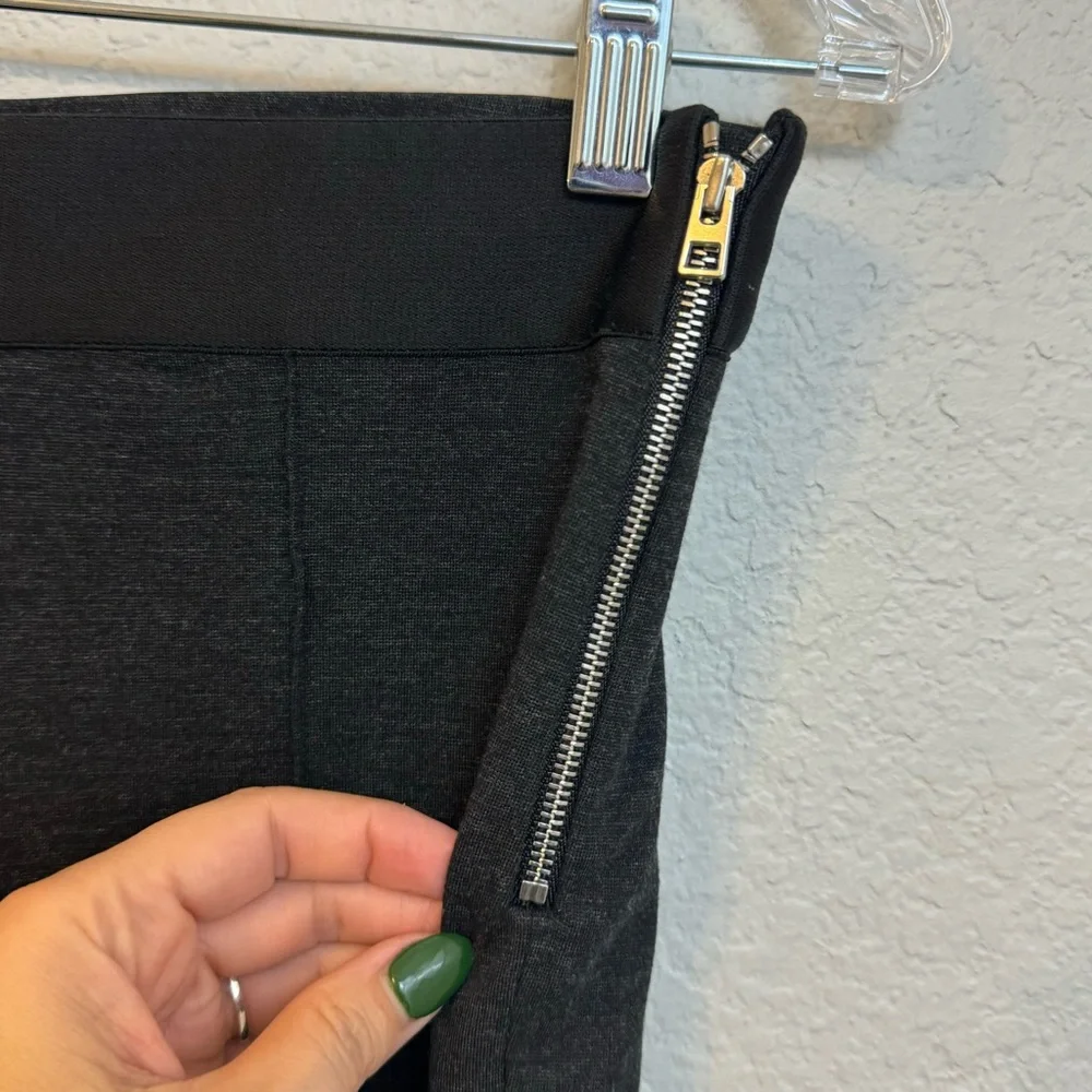 Everlane Knit Side‎ Zipper Pants size 0 Heathered Black